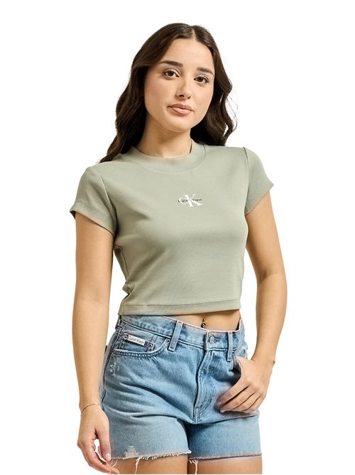 Calvin Klein Slim Ribbed T-Shirt CALVIN KLEIN | LV047AB802PEZ